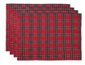 Fennco Styles Holiday Tartan Plaid Dazzle Christmas Decorative Table Runner - Red Table Cover for Winter Holidays, Home Decor, Family Gatherings
