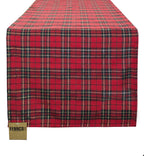 Fennco Styles Holiday Tartan Plaid Dazzle Christmas Decorative Table Runner - Red Table Cover for Winter Holidays, Home Decor, Family Gatherings