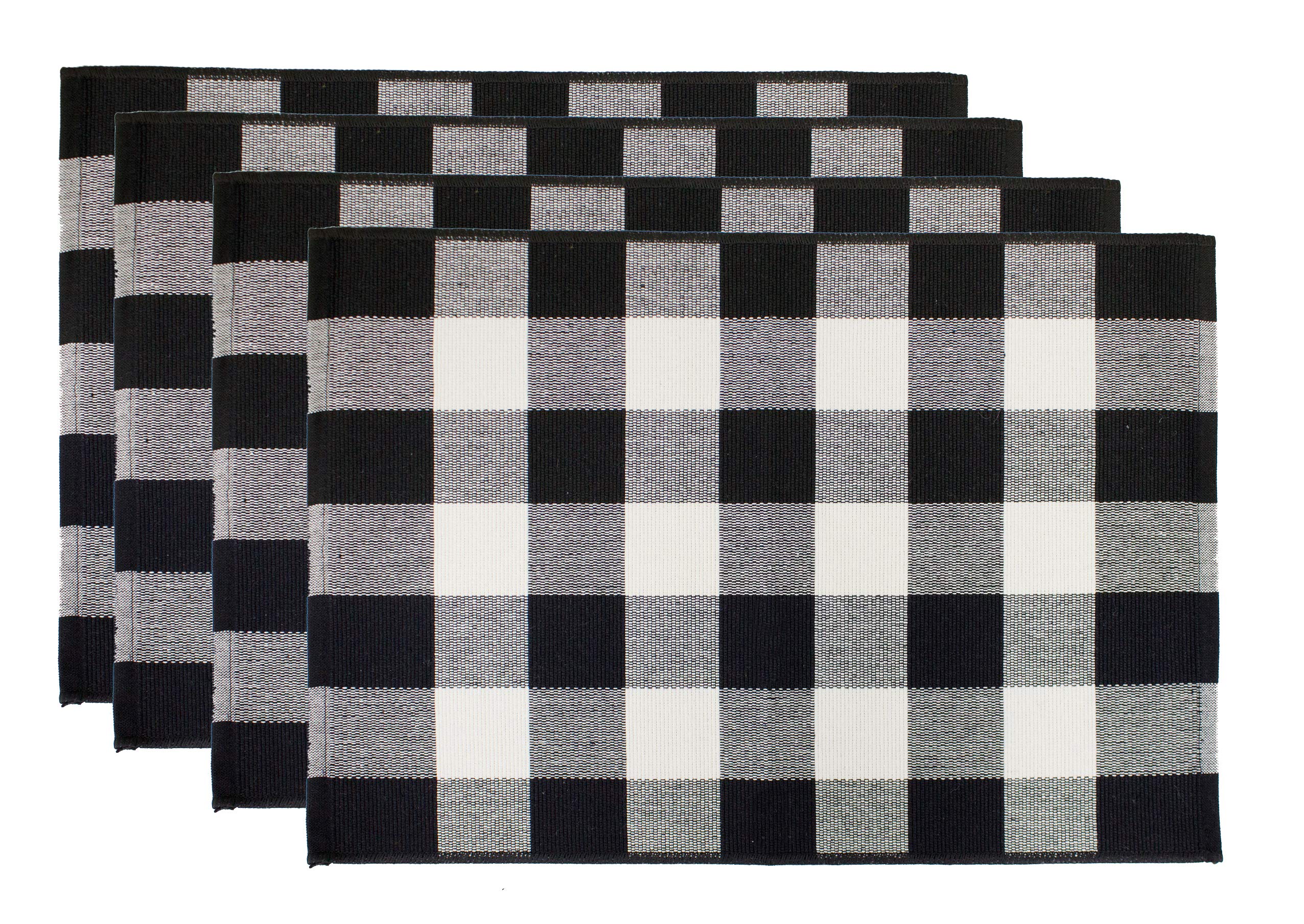 Fennco Styles Rustic Collection Buffalo Check with Rolled Hem Edge Table Runner