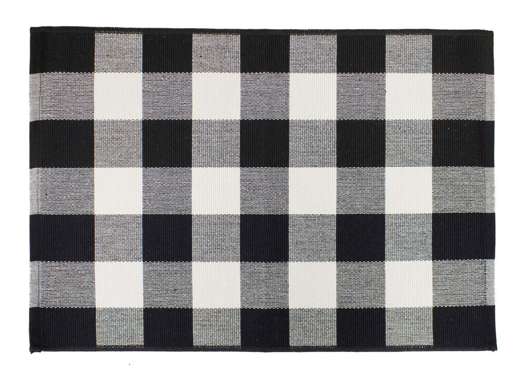 Fennco Styles Rustic Collection Buffalo Check with Rolled Hem Edge Table Runner