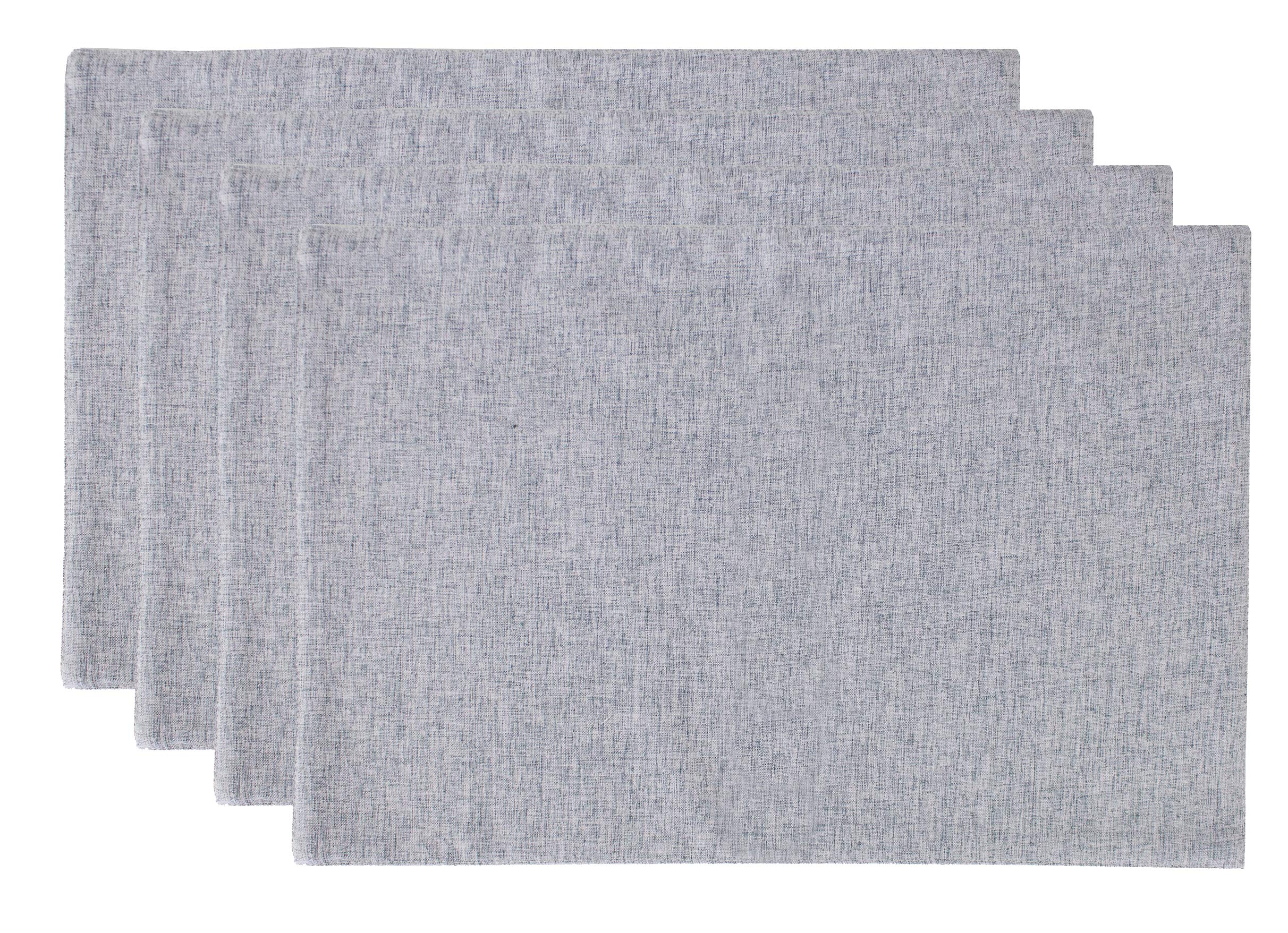 Fennco Styles Classic Woven Textile Decorative 12 x 18 Inch Table Placemats, Set of 4 - Solid Color Table Place Mats for Family Dinner, Banquets, Special Events and Home Décor