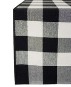 Fennco Styles Rustic Collection Buffalo Check with Rolled Hem Edge Table Runner