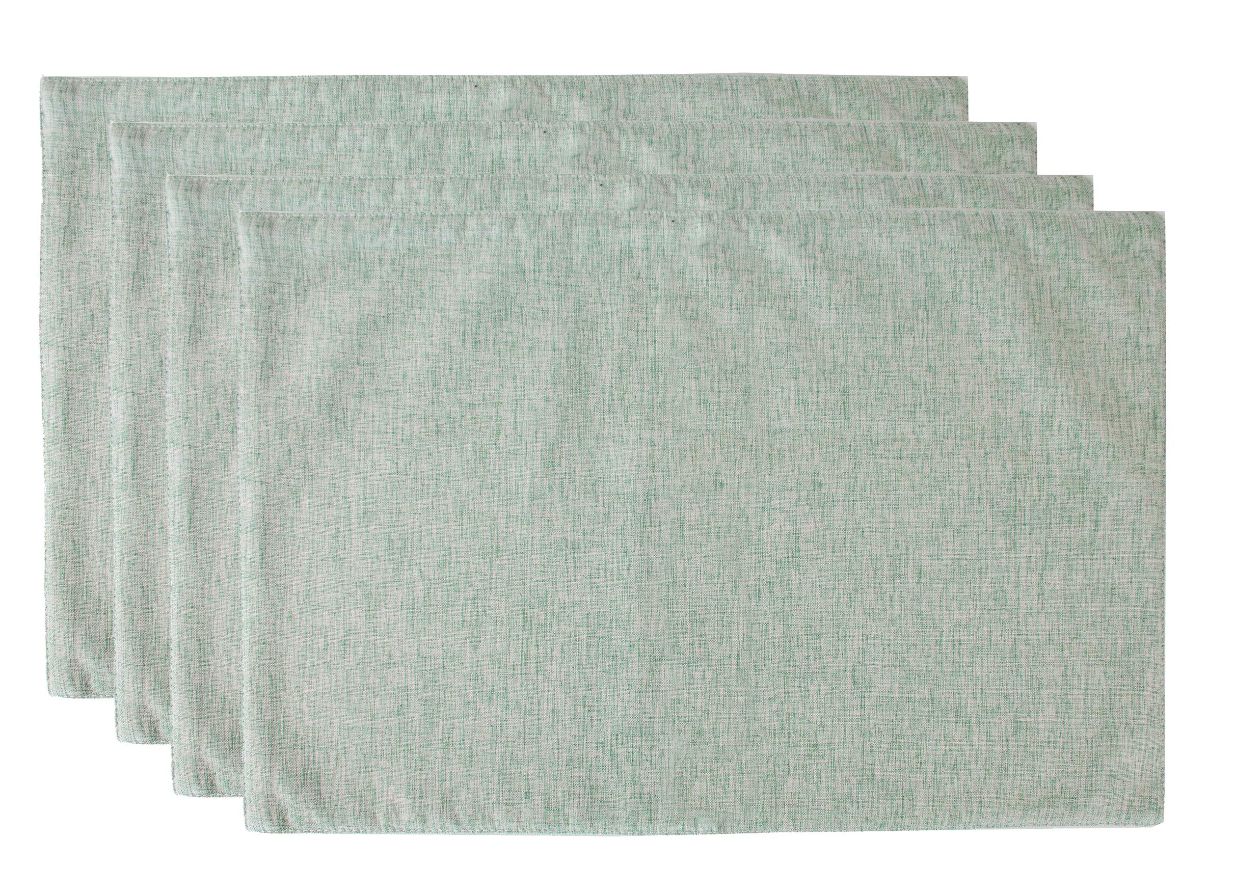 Fennco Styles Classic Woven Textile Decorative 12 x 18 Inch Table Placemats, Set of 4 - Solid Color Table Place Mats for Family Dinner, Banquets, Special Events and Home Décor