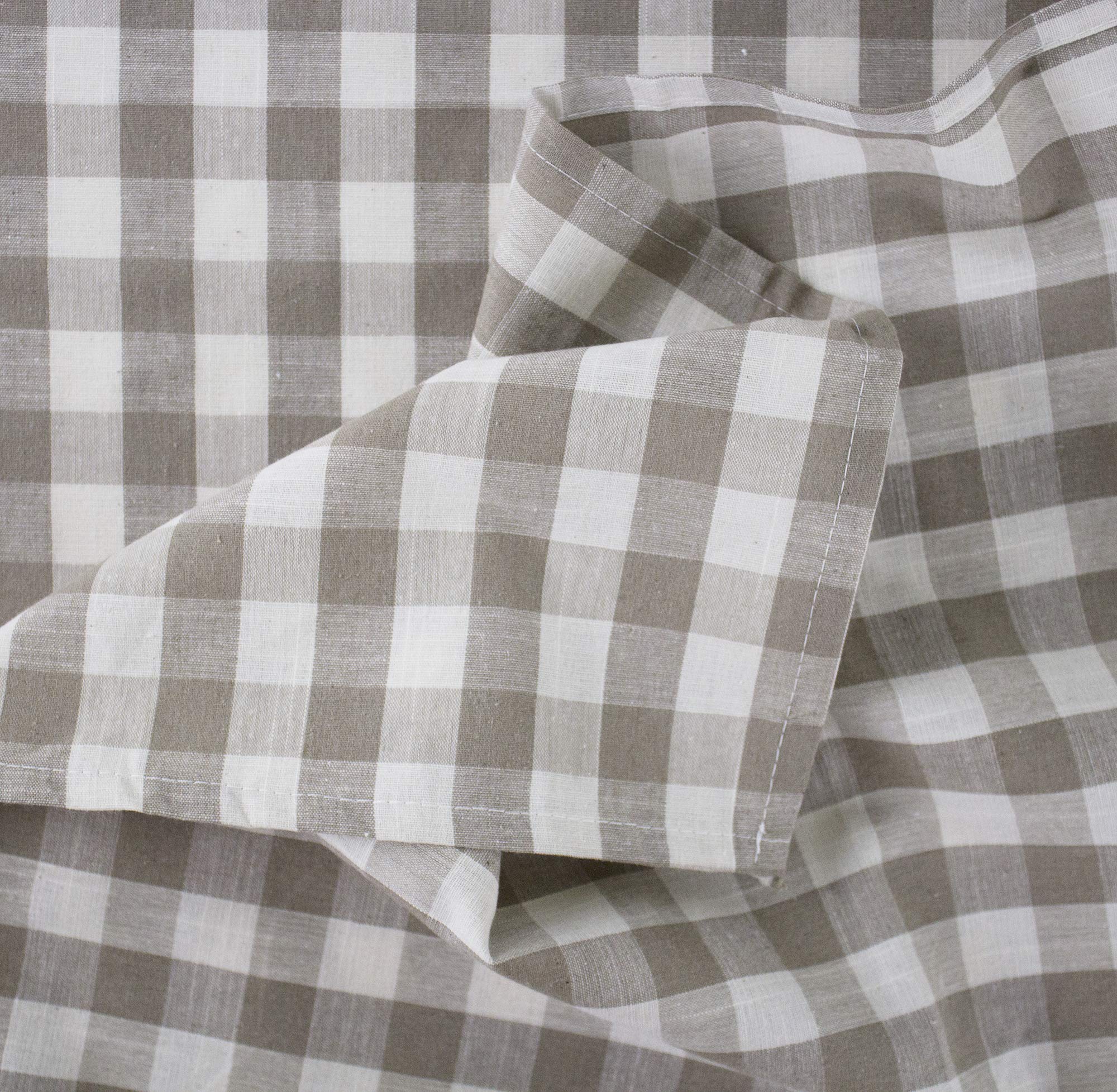 Fennco Styles Classic Gingham Checkered Tablecloth - Check Pattern Table Cover for Everyday Use, Country Theme Party, Banquets and Home Décor