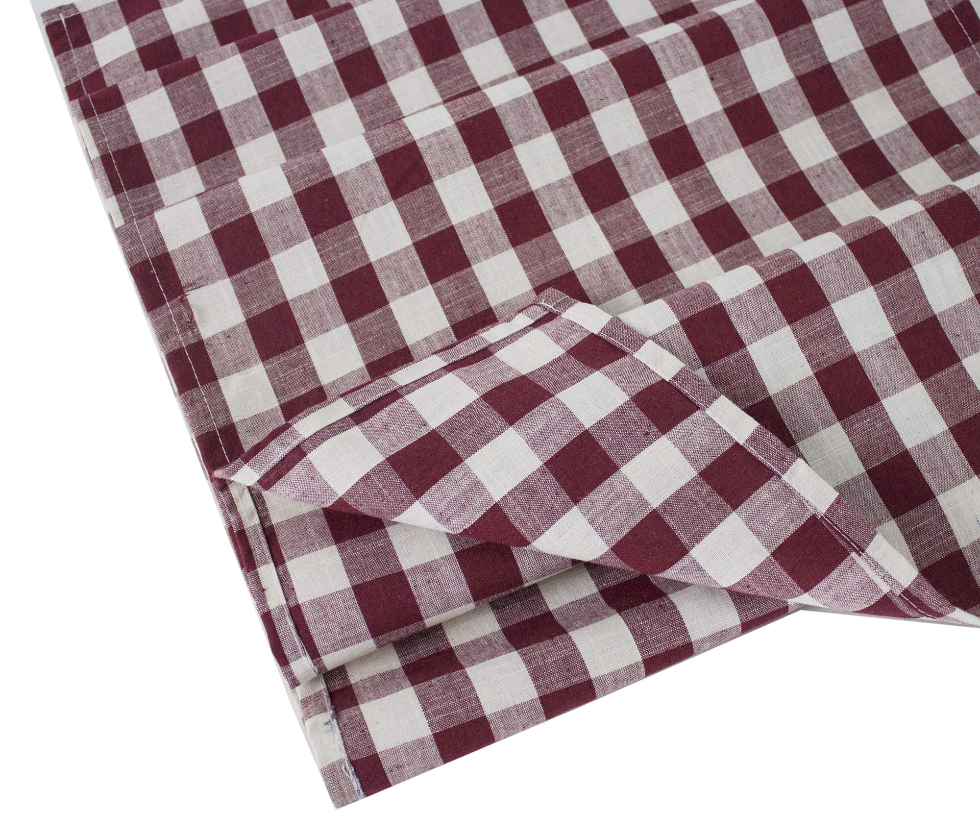 Fennco Styles Classic Gingham Checkered Tablecloth - Check Pattern Table Cover for Everyday Use, Country Theme Party, Banquets and Home Décor