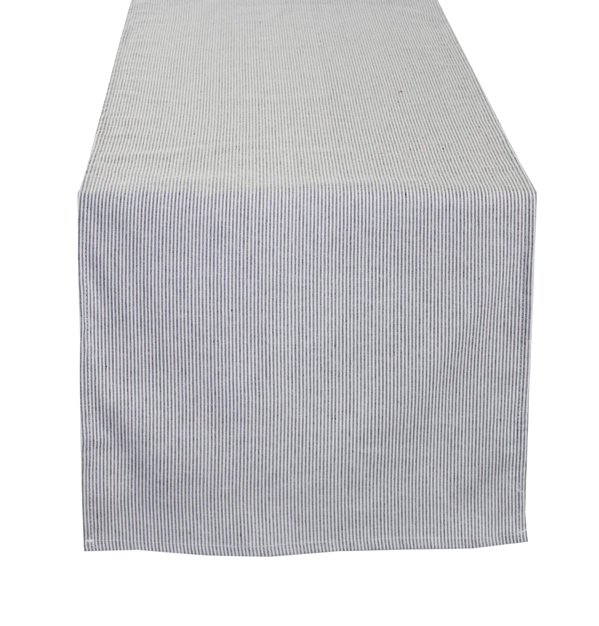 Fennco Styles Farmhouse Neutral Striped 100% Pure Cotton Tablecloth - Yellow Tablecloth for Everyday Use, Banquets, Family Gathering, Special Events and Home Décor