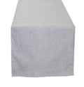 Fennco Styles Farmhouse Neutral Striped 100% Pure Cotton Table Runner 16 x 54 Inch - Grey Table Linens for Everyday Use, Banquets, Family Gathering, Special Events and Home Décor