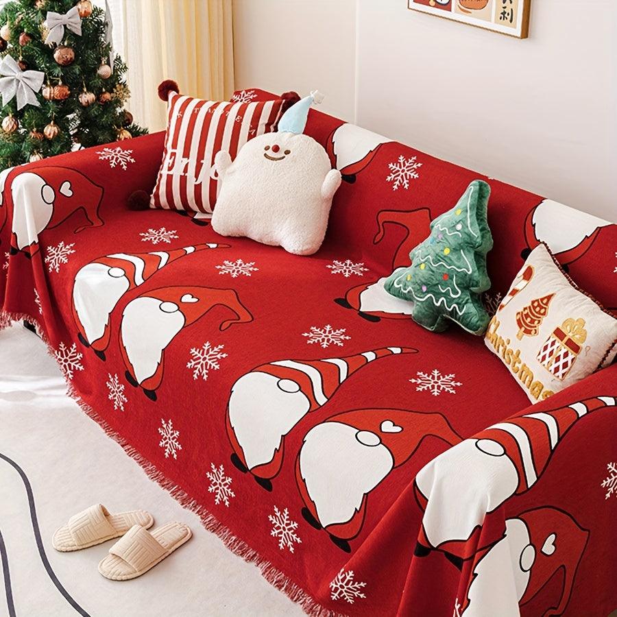 Protective Christmas Chenille Couch Cover, 2 Styles