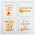 Food Pun Cardboard Coasters - Set of 20