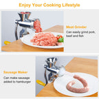 Manual Meat Grinder Heavy Duty Hand Operated Mincer Sausage Maker Machine Noodle Maker Kitchen Food Grinder For Pork Beef Pepper