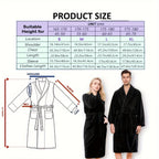 Unisex Extra Warm Coral Fleece Bathrobe Mens and Women Adult Robes for Your Bathroom Bath Towel Bedroom Shawl Collar Robes, Valentines gift for lovers