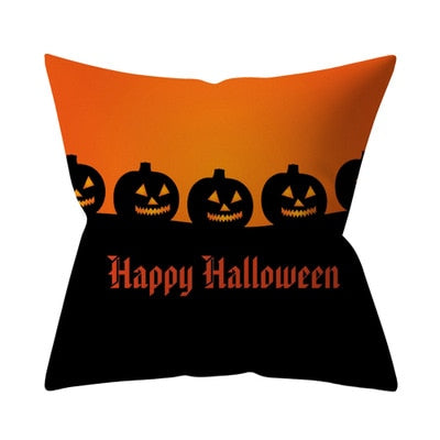Retro Halloween Throw Pillow Cover