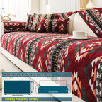 Boho Winter Couch Cover - Chic Snow Chenille Pet Protector
