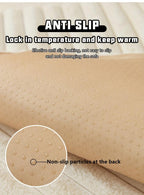 Luxurious Rabbit Fur Sofa Slipcover | Non-Slip Light Grey for Pet/Kid Protection