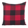 Fennco Styles Home Decor Buffalo Check Plaid Cotton Throw Pillow (Red, 20"x20" Pillow Case)