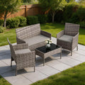 4-Piece Outdoor Rattan Conversation Set