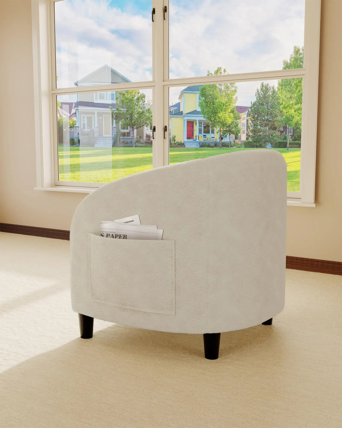 Boucle Barrel Chair