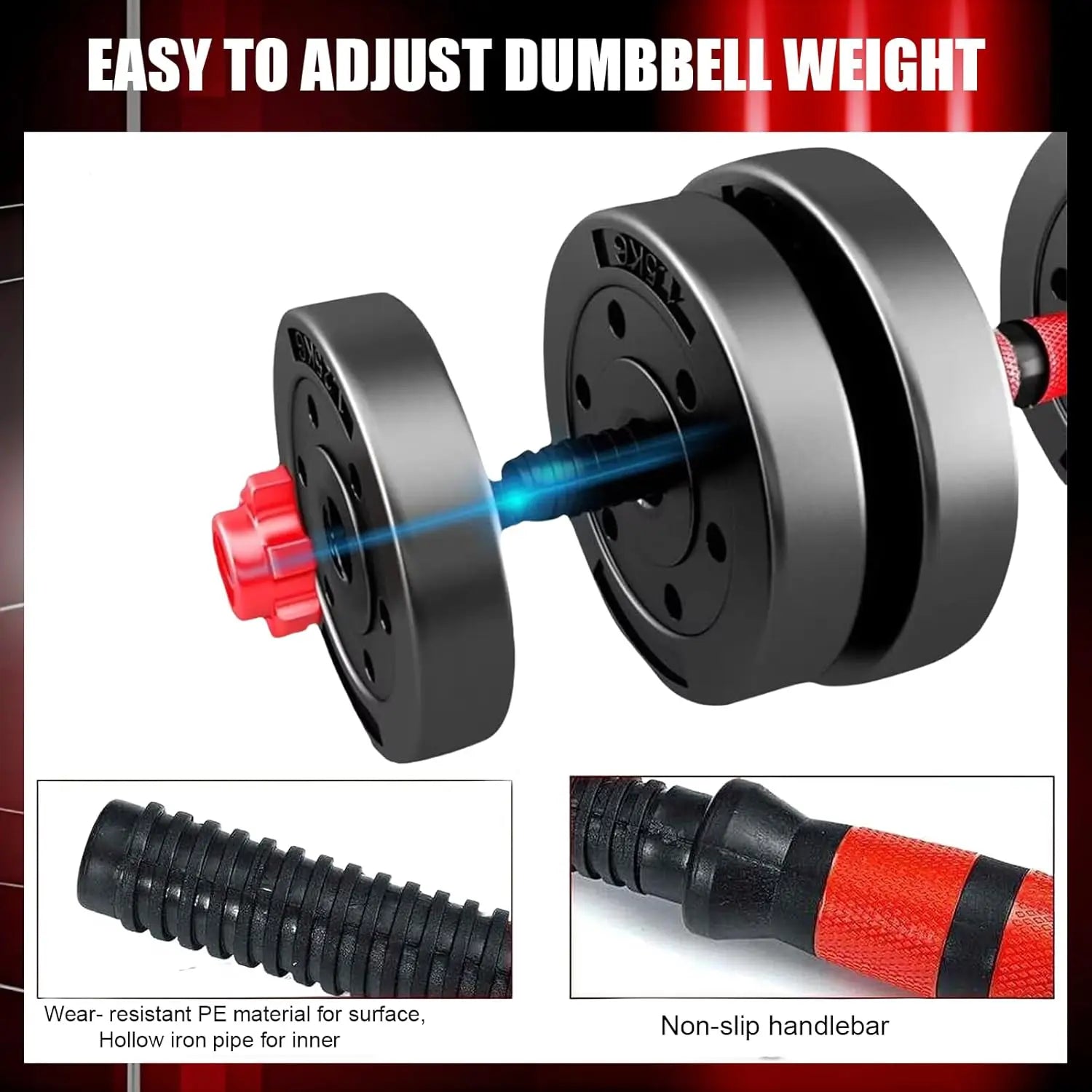 44bls Adjustable Dumbbell Set For Home Gym