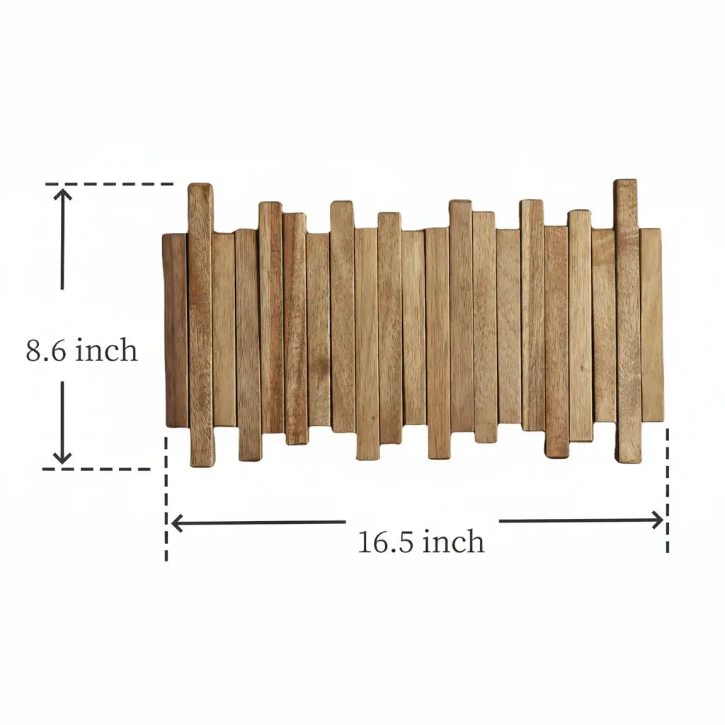 Acacia wood coat rack towel rack robe hanger apron hanger Wall Mounted with Flip Down Hooks, Entryway Bathroom Pantry