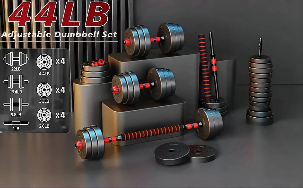 44bls Adjustable Dumbbell Set For Home Gym