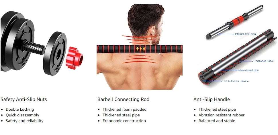 44bls Adjustable Dumbbell Set For Home Gym