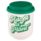 Adopt a Plant Ceramic To Go Mug Silicone Lid and Sleeve
