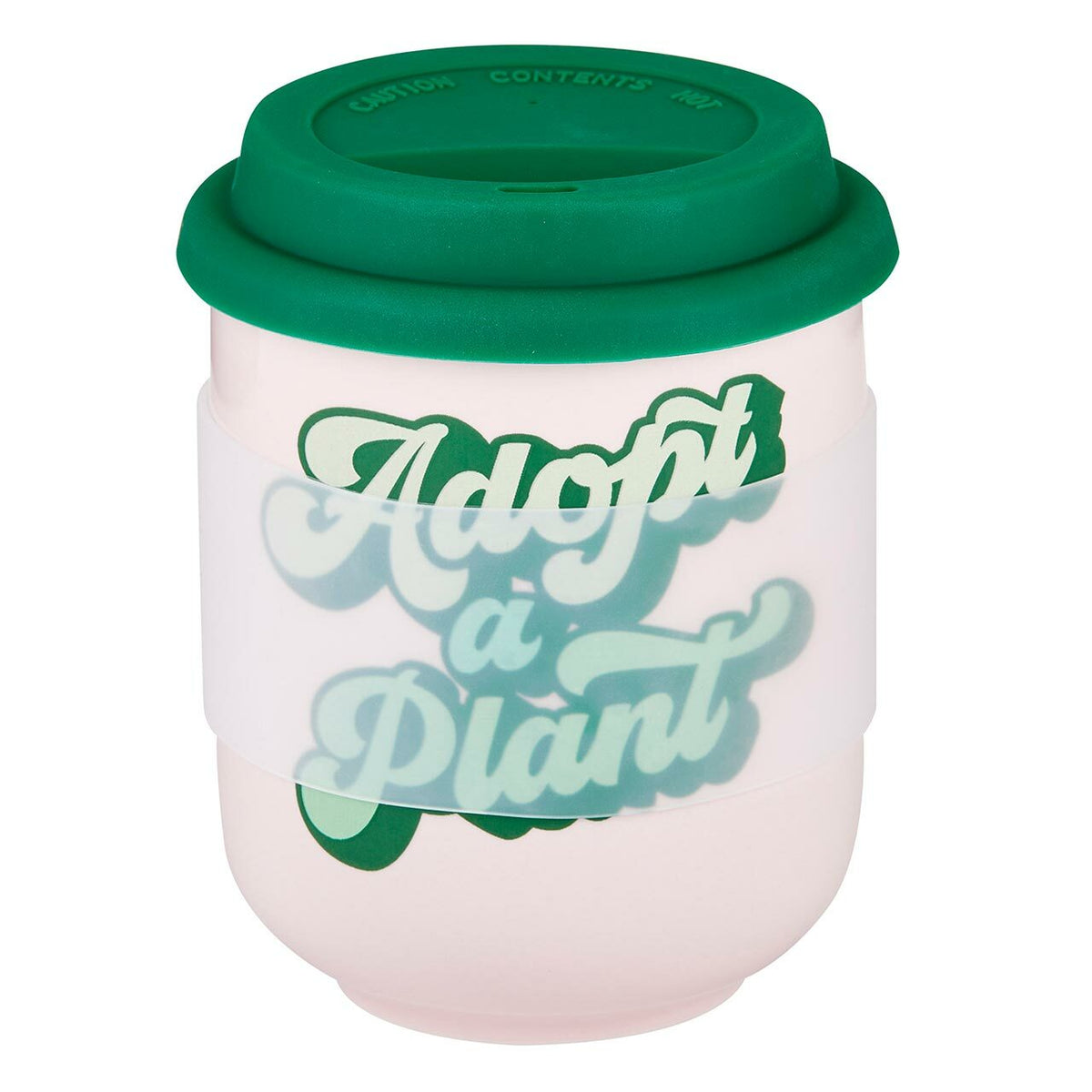 Adopt a Plant Ceramic To Go Mug Silicone Lid and Sleeve
