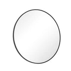 Round Black Frame Circular Bathroom Wall Mirror with Black Frame 24 Inch