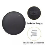 Round Black Frame Circular Bathroom Wall Mirror with Black Frame 24 Inch