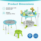 5-in-1 Baby Activity Center Interactive Bounce Seat with Removable Toys