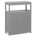 Freestanding Bathroom Floor Cabinet with Double Shutter Doors