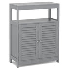 Freestanding Bathroom Floor Cabinet with Double Shutter Doors