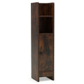 Bathroom Slim Cabinet Corner with Door and Adjustable Shelf Bathroom Entry Bedroom Pantry