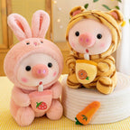 Boba Piggy Animal Plushie Gift for Girls & Boys