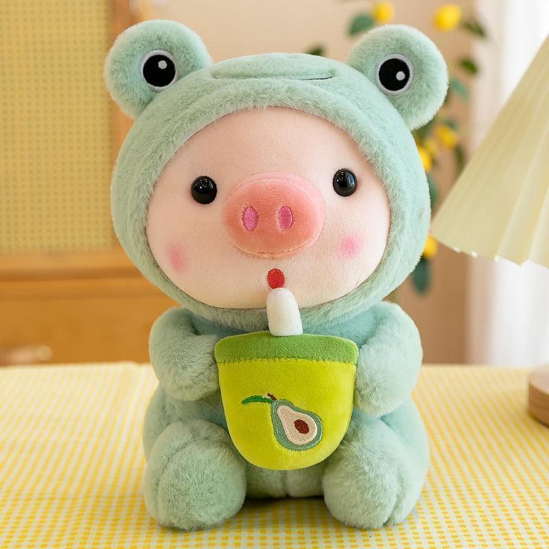 Boba Piggy Animal Plushie Gift for Girls & Boys