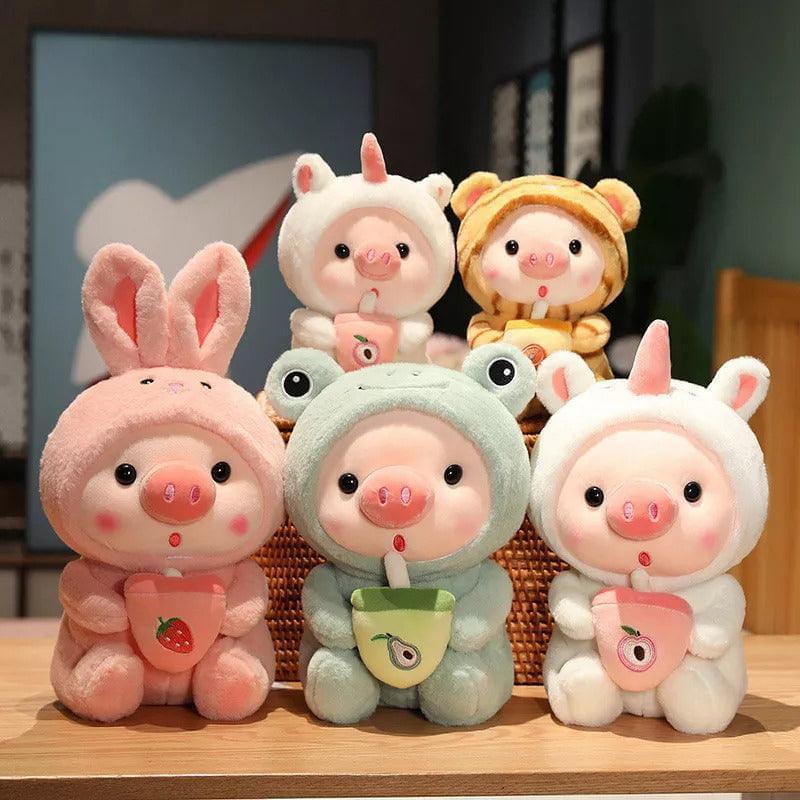 Boba Piggy Animal Plushie Gift for Girls & Boys