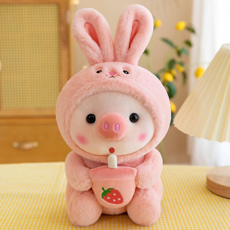Boba Piggy Animal Plushie Gift for Girls & Boys