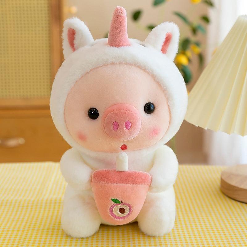 Boba Piggy Animal Plushie Gift for Girls & Boys