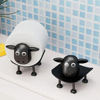 Cute sheep shaped toilet paper holder suitable for fashionable home decoration tissue storage bathroom accessories decoration rack
