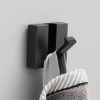 Black Gold, Folding Towel Hanger 2way Installation Wall Hooks Coat Clothes Towel Umbrella Leash Holder for Bathroom Kitchen Bedroom Hallway Pantry Laundry Entry Patio Pets