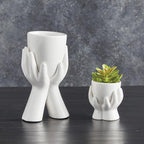 Ceramic Hands Mini Planter for Succulents & Flowers