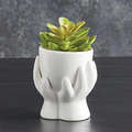 Ceramic Hands Mini Planter for Succulents & Flowers