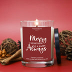 Christmas Candle Merry Everything & A Happy Always