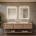Compact Sleek Backlit LED Bathroom Mirror Various Sizes