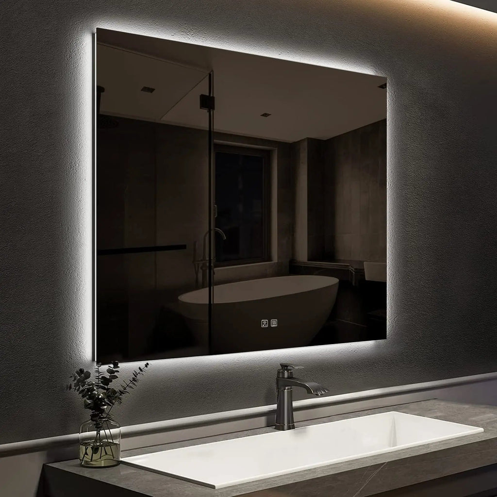 Compact Sleek Backlit LED Bathroom Mirror Various Sizes