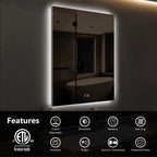 Compact Sleek Backlit LED Bathroom Mirror Various Sizes