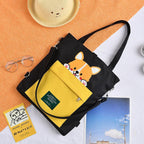 Cute Doggy Tote Bag – Canvas Crossbody Bag for Dog Lovers