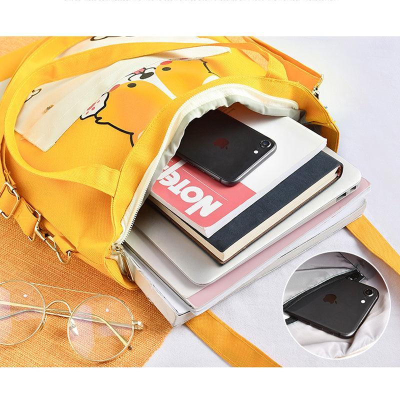 Cute Doggy Tote Bag – Canvas Crossbody Bag for Dog Lovers