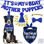 Dog Birthday Decorations Set Hat Bandana Bow Tie Banner Multi Size