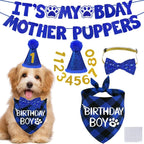 Dog Birthday Decorations Set Hat Bandana Bow Tie Banner Multi Size